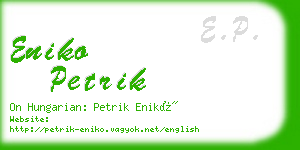 eniko petrik business card